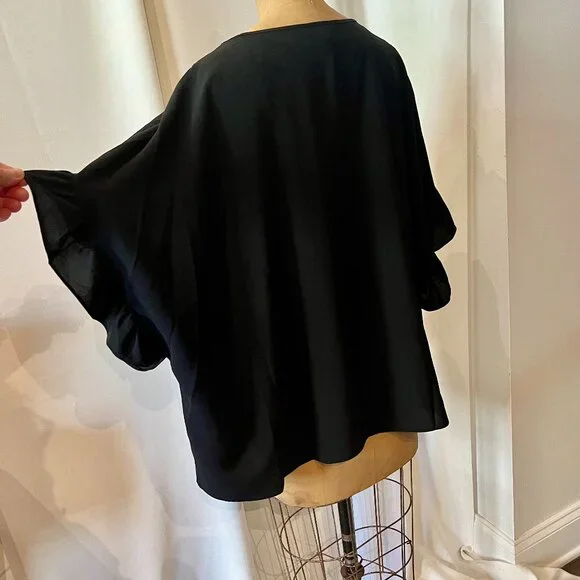 Black Ruffle Top - Picture 1 of 2